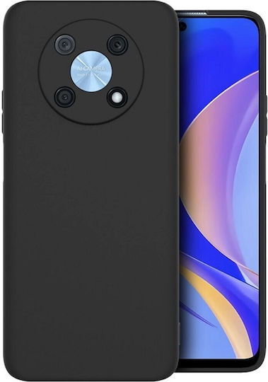 Cover Microfiber Interior Camera Protection Umschlag Rückseite Silikon Schwarz (Huawei Nova Y90)
