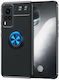 Solid Color Back Cover Silicon Negru (Vivo X60 Pro 5G)