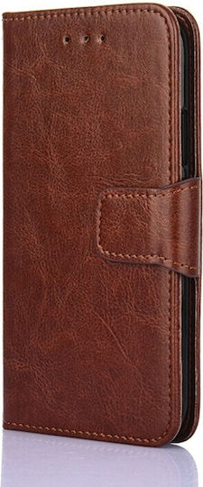 Crystal Texture Wallet Δερματίνης Καφέ (Vivo V21 5G)
