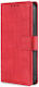 Skin Feel Crocodile Texture Magnetic Book Synthetic Leather Red (Vivo X60 Pro 5G)