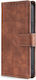 Skin Feel Crocodile Wallet Δερματίνης Καφέ (Vivo V21 5G)