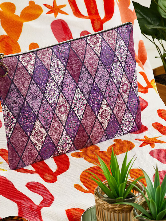 Set Toiletry Bag in Purple color 30cm