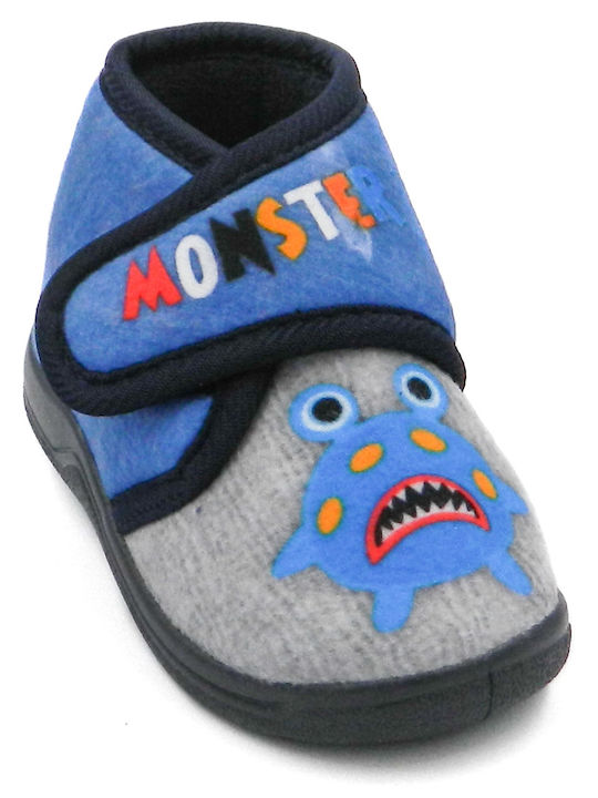 Kinderhausschuhe Stiefel Blau