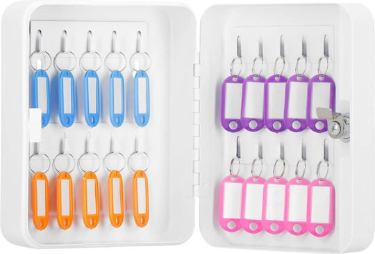 Metallic Key Hooks With Lock 20 Hooks 20x16x7.5cm