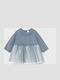 Children's Dress Long Sleeve Tulle Gray