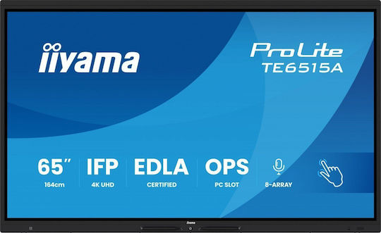 Iiyama TE6515A-B1AG Public Display LCD IPS 4K UHD 65-inch Touch Screen