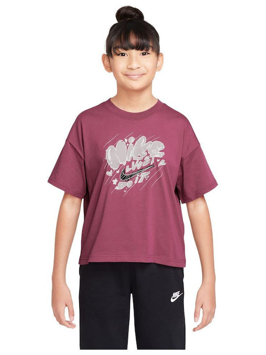 Nike Kids' T-shirt Burgundy Sportswear