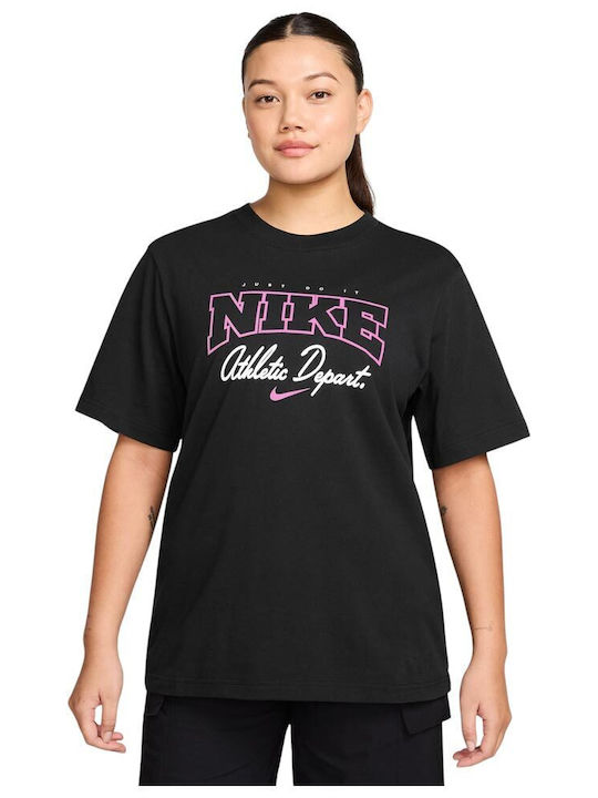 Nike Sportswear Γυναικείο Αθλητικό T-shirt Μαύρο