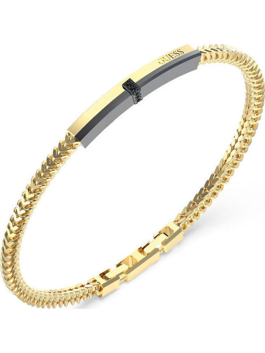 Guess Men's Gold Plated Steel Bracelet 21cm