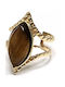 Karma Fashion Damen Ring mit Steinen aus Stahl