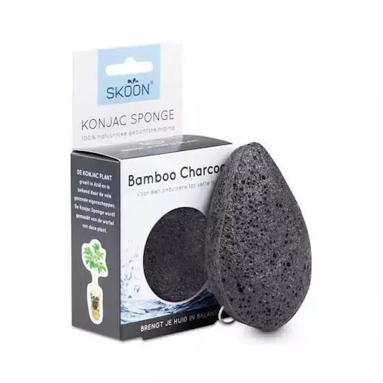 Facial Sponge skoon Konjac Sponge Bamboo Charcoal Organic