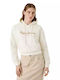 Long Women's Sweatshirt Hooded White