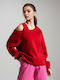 Damen Sweatshirt Red