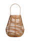 Polihome Lantern Φαναράκι Rattan Επιτραπέζιο Μπεζ 15x15εκ.