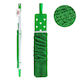 Βουρτσακι Microfiber 36x7.5cm Ευκαμπτο Κονταρι 70-120cm Green Line