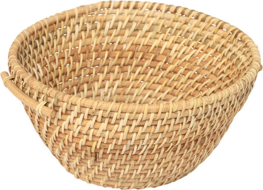Polihome Tima Διακοσμητικό Καλάθι Ψάθινο 24x24x12εκ.