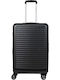 Newcom Cabin Hard Dark Gray Travel Suitcase With 4 Wheels Height 55cm