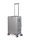 Newcom Valiză De Călătorie Cabină Tough Argintie Cu 4 Roți Înălțime 52 Cm
