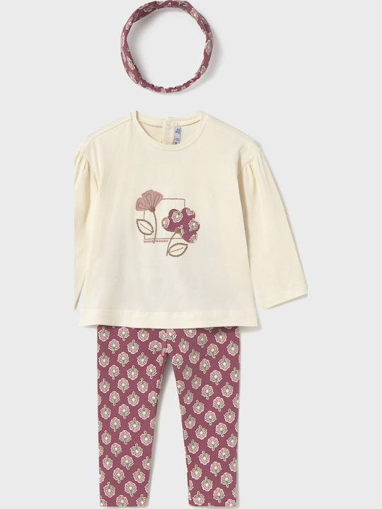 Kinder-Set mit Leggings Winter 3Stück Pink