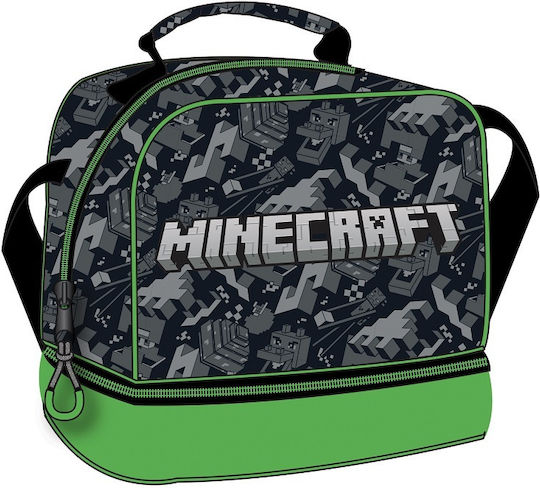 Gim Minecraft Camo Terra Σχολική Ισοθερμική Θήκη Φαγητού 4.5lt Πράσινη Minecraft 20x15x21cm