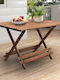 Tisch Zusammenklappbar Queen Walnut 120x80x75cm