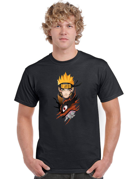 Printed Blouse Makó Lux In Tenebris Premium Quality Naruto Logo Print Black