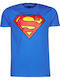 Blouse Makó Lux In Tenebris Premium Quality Superman Logo Classic T-shirt Blue