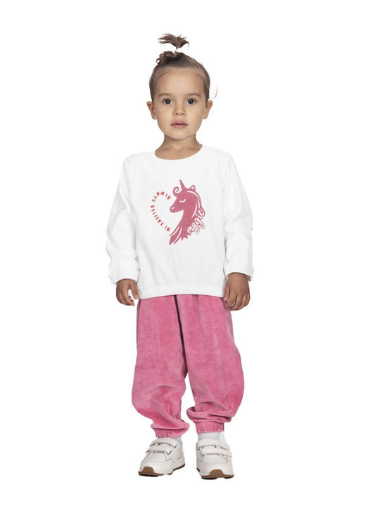 Kinder Sweatpants Set - Jogginganzug White 2Stück Magic