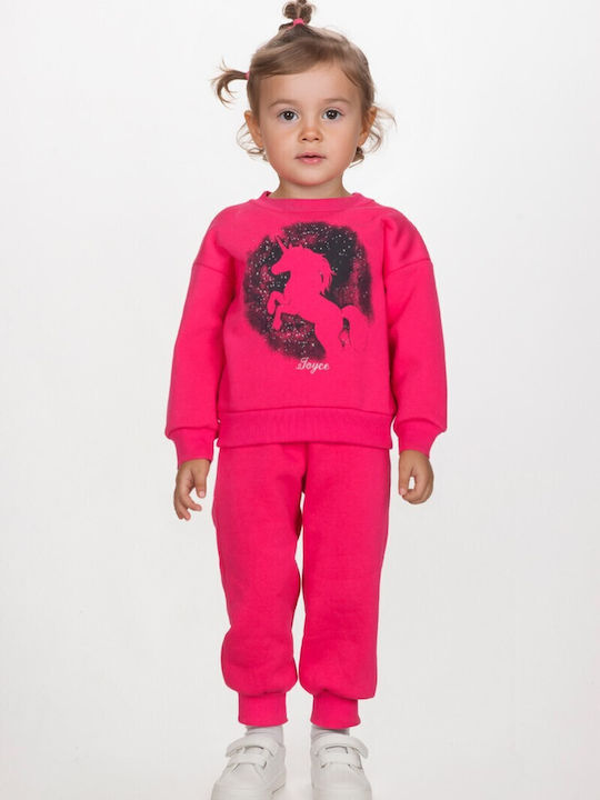 Joyce Kids Sweatpants Set Fuchsia 2pcs