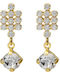 Victoria Cruz Earrings made of Silver Gold Plated with Stones & Pearls