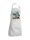 Koupakoupa Steves Lava Chicken Ποδιά Κουζίνας Λευκή 22x40cm KP_31066_apron-bbq-adult