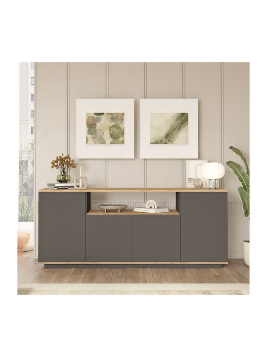 Μπουφές Viana Atlantic Pine/anthracite 180x44.5x75cm