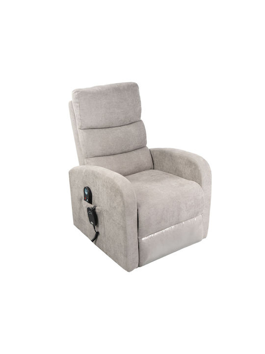 Πολυθρόνα Relax Massage με Υποπόδιο Γκρι 70x73x110cm