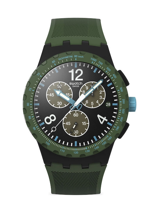 Swatch Ανδρικό Ρολόι Χρονογράφος Μπαταρίας με Π...
