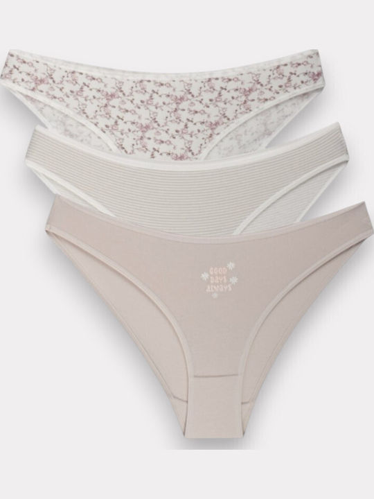 Βαμβακερά Γυναικεία Slip 3Pack Πολύχρωμο