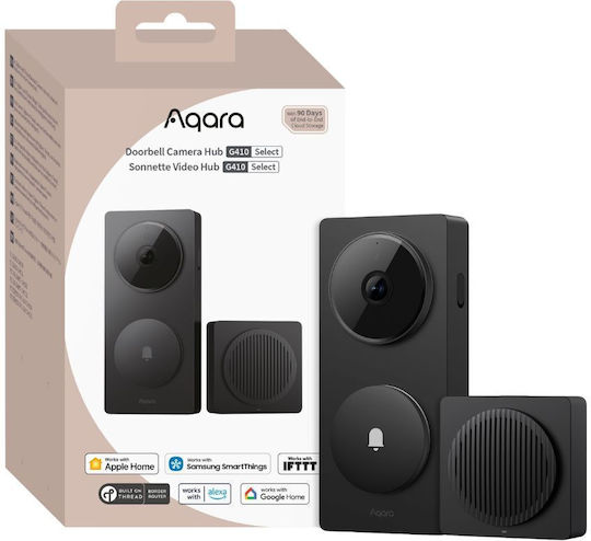 Aqara Wireless Doorbell Wi-Fi Compatible with Alexa Google Home and Apple HomeKit Black