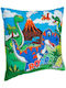 Decorative Green Dinosaur Pillow 30x30cm