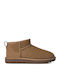 Classic Ultra Mini Suede Women's Ankle Boots with Fur Rocky Oak