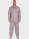 Men's Classic Pyjama Buttons Pockets Gray Collection Cl26101-4-Gray
