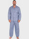 Herrenpyjamas Klassisch Knöpfe Taschen Hellblau Collection Cl26101-6-Hellblau