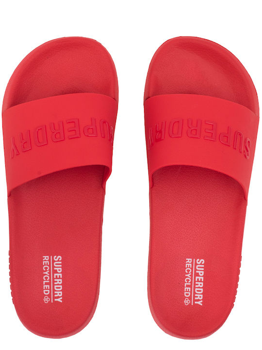 Superdry Ανδρικά Slides Κόκκινα