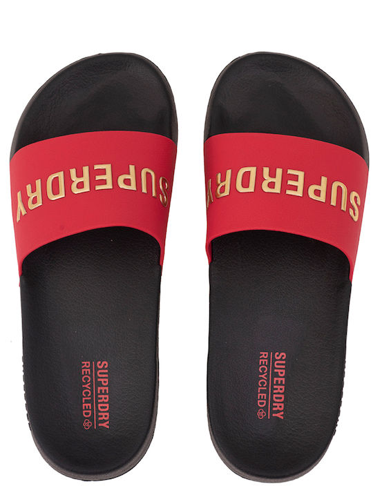 Superdry Ανδρικά Slides Μαύρα