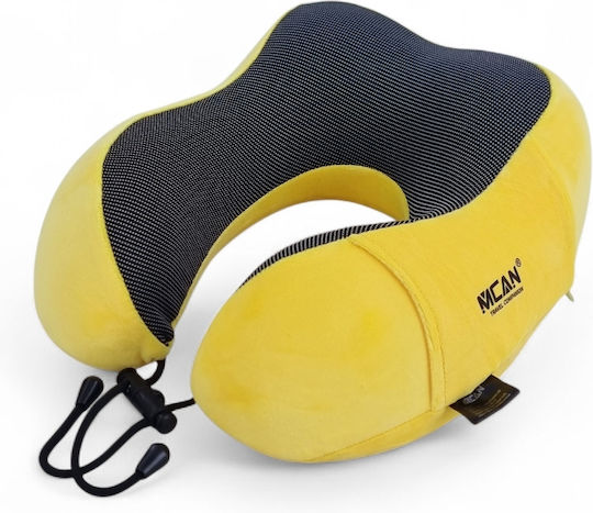 Mcan M-13 Memory Foam Travel Pillow Travel Set Pillow Yellow