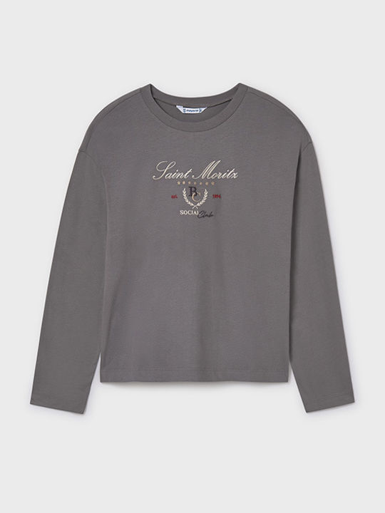 Mayoral Kids' Shirt Long Sleeve Anthracite