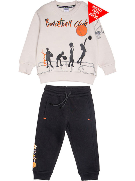 Kids Sweatpants Set Ecru 2pcs
