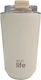 Ecolife Glass Thermos Stainless Steel / Aluminum / Plastic BPA Free 360ml Pure Cream