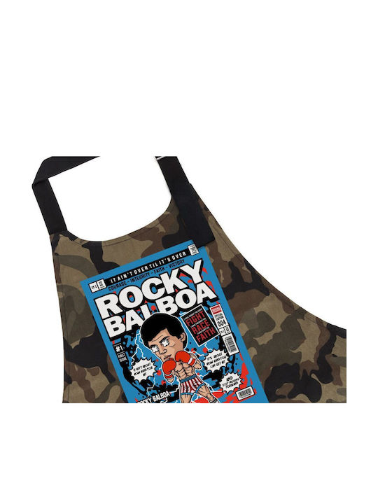 Koupakoupa Rocky Balboa Ποδιά Κουζίνας Γκρι 31.5x20cm KP_31069_apron-army