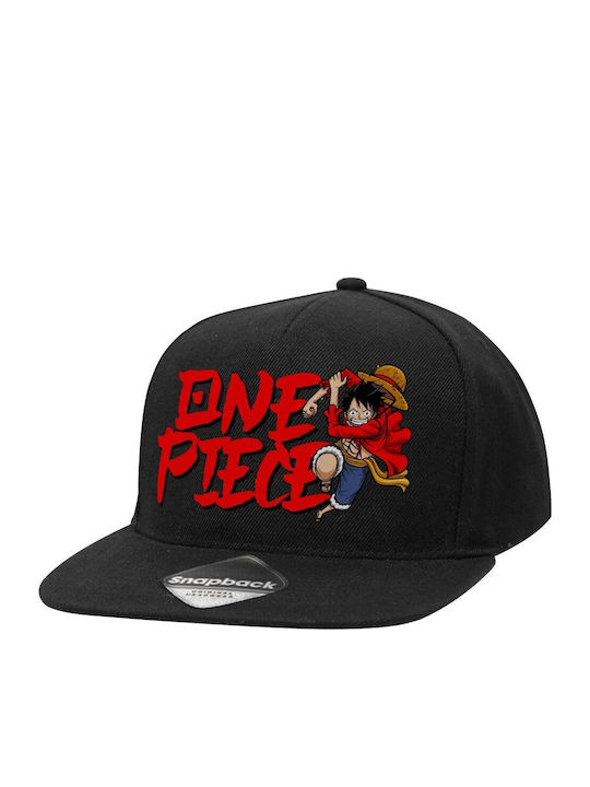 One Piece Adult Flat Snapback Black 100% Cotton...