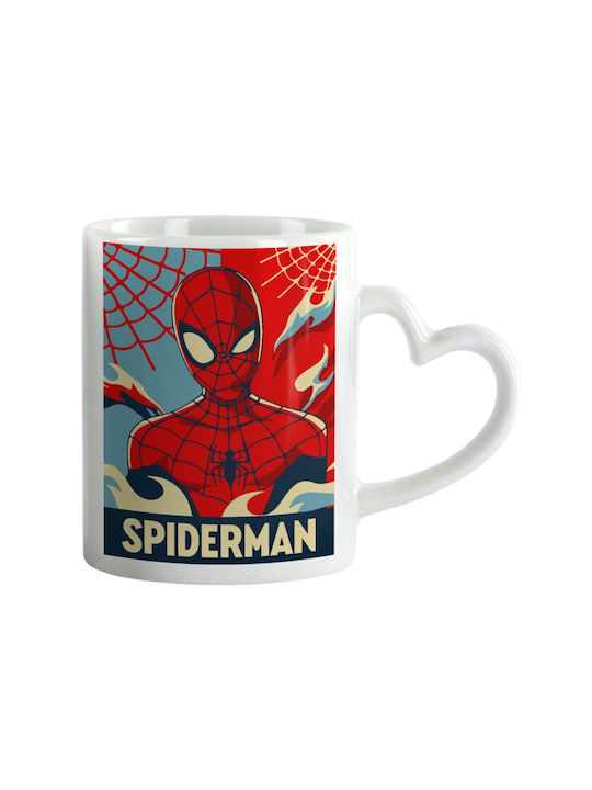 Koupakoupa Spiderman Kid Becher Keramik Weiß 330ml