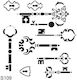 Stencil Keys Locks 30x30cm